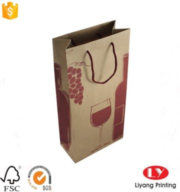 Kraft Paper Wine Gift Bag with Handle