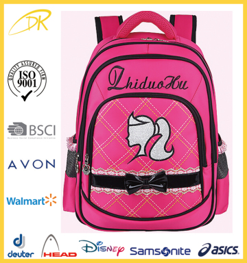 Quanzhou factory school bag, girls school bag, cartoon school bag