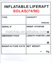 Inflatable Life Raft Label Search