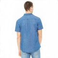 Men's Short-Sleeved Denim Shirt Top