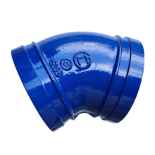 Blue Grooved 45° Elbow for Fluid Transfer Applications
