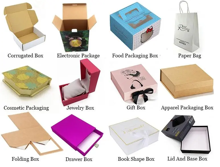 Custom Logo Luxury Cardboard Packaging Box Rigid Box Paper Gift Box Cosmetic Box Jewelry Packaging Box Collapsible Folding Box Wine Box