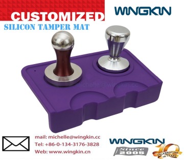 Silicone Espresso Tamp Mat/Coffee Tampering Corner Mat direct factory