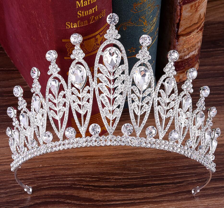 Alloy Big Stone Red Blue Green Pageant Crown