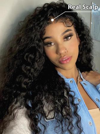 Deep Wave V Part Human Hair Wig