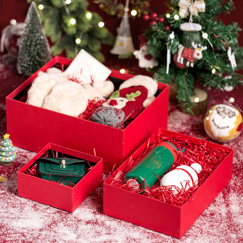 Caja de regalo de Navidad grande y vacía personalizada con mango