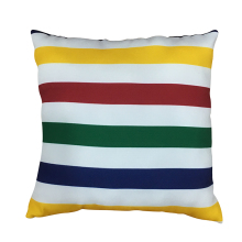 Rainbow stripe soft pillow for home decor