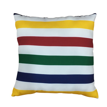 Rainbow stripe soft pillow for home decor