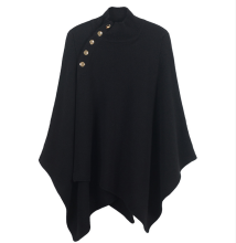 Wholesale Fashion Merino Wool Women's Knitted Poncho Shawl