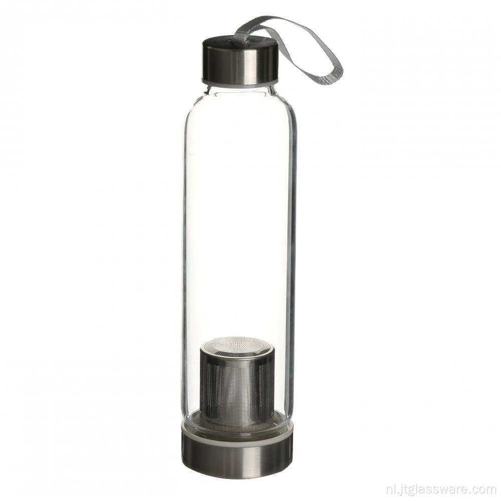 Waterfles/reisbeker van borosilicaatglas