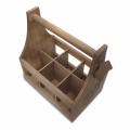 Torched Wood 6-Pack Beer Carrier Caddy With Handle