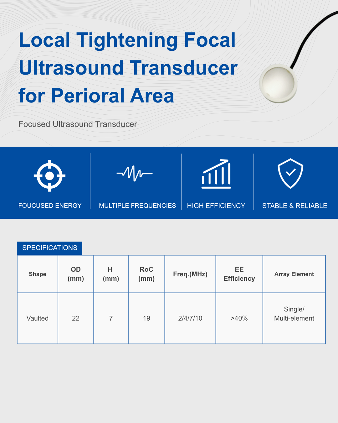 Yerel Sıkma Odaklı Ultrason Dönüştürücü Local Tightening Focal Ultrasound Transducer