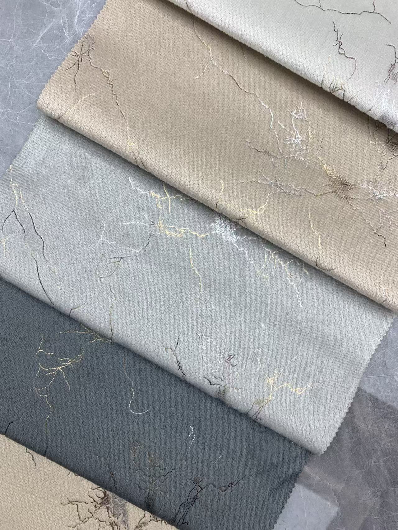Tissu de velours hollandais à motif de vigne et de fissures de luxe Luxury Vine and Crack Pattern Holland Velvet Fabric