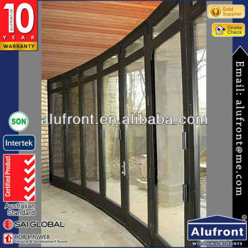 hot sale as2047 windows and doors aluminium folding glass doors