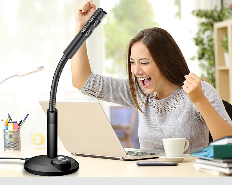 Flexible Stand Gooseneck Mic Microphone For Computer