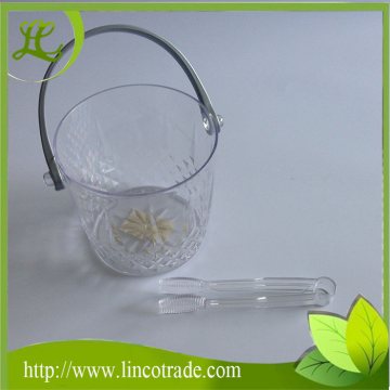 Transparent Plastic PS Ice Bucket