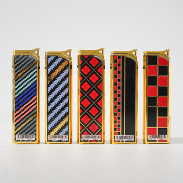 Angled Ignition Cool Lighter with Metal Cover