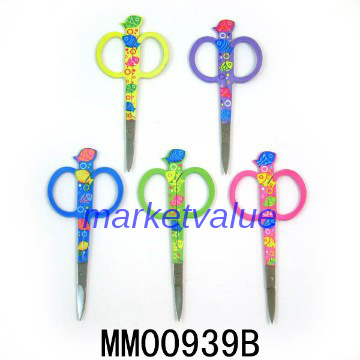 BEAUTY SCISSORS WITH FISH DESIGN DRAPE COATING HANDLE