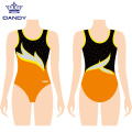 Girls black sleeveless leotards