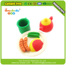 Food tooling shaped 3d erasers for children