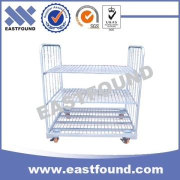 Rolling Carts Collapsible Foldable Wheeled Trolley Shopping Cart Forklift Trolley Pallet