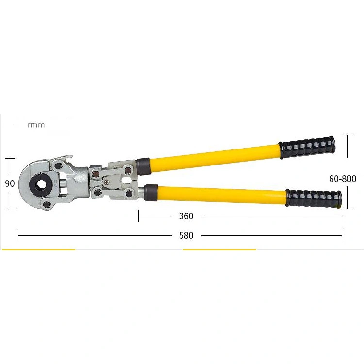 Igeelee Hydraulic Tube Crimping Tools Cw-1632 Pipe Crimping Tool for Crimping Dies of U, Th, V, M, Vau or Crimping Dies 10-300mm2, Multi-