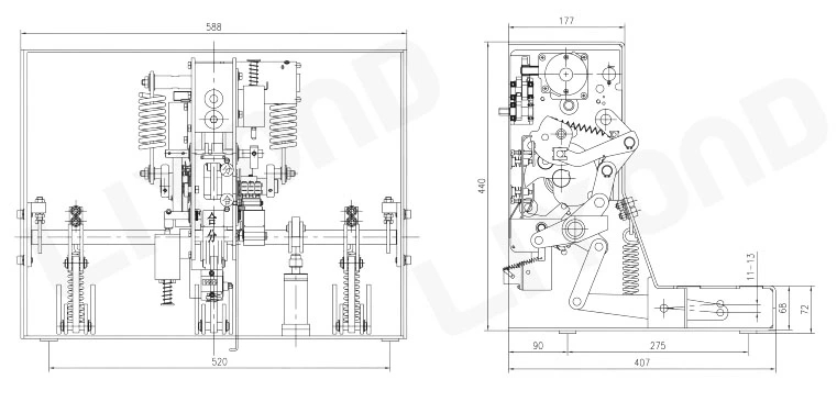 GF-1 VCB Spring operation mechanism for vacuum circuit breaker switchgear