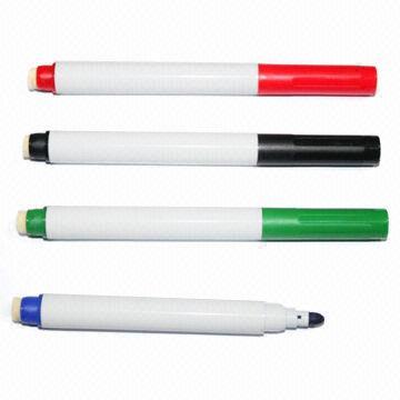 Whiteboard Markers with Eraser, Available in Various Colors