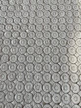 mesh and lazer cut leather imetation embroidery fabric