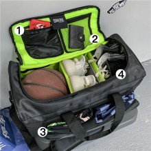 Gym Bag with Shoe and Basketball Compartment, Waterproof Large Travel Duffel Bag