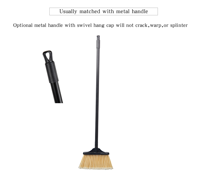 Short Lobby Angle Dustpan Broom, Black