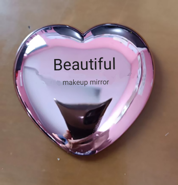 Portable Folding Heart Shape Mini Pocket Mirror