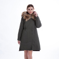 Fur coat fur collar parka