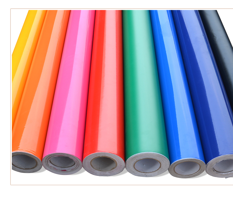 Wholesale 1.22*50m Bright Glossy Vinyl Decal Wrap Sticker 24 colors vinyl roll for Advertising sign