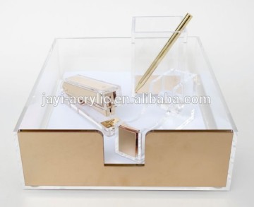 Custom Clear Acrylic Rose Gold Stationery School Supplies/Stationery Set