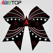 Custom Glitter Fabric Cheer Bows