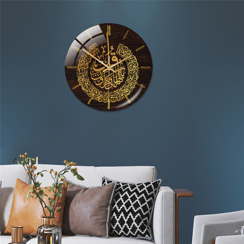 Reloj de pared redondo musulmán islámico