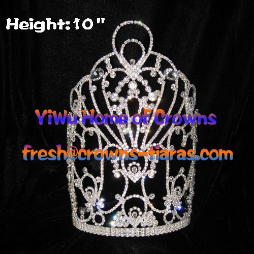 10inch Wholesale Crystal Queen Crowns