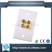 4pair banana wall plate for 2 speaker