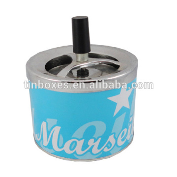 ring customize cigarette round ashtray tin box