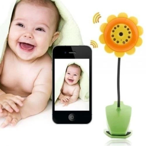 Home Security Sunflower Design Wireless Baby Monitor WiFi Camera DVR for iPhone iPad Android