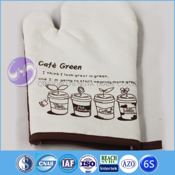 wholesale custom printed heat resistant cotton oven mitt