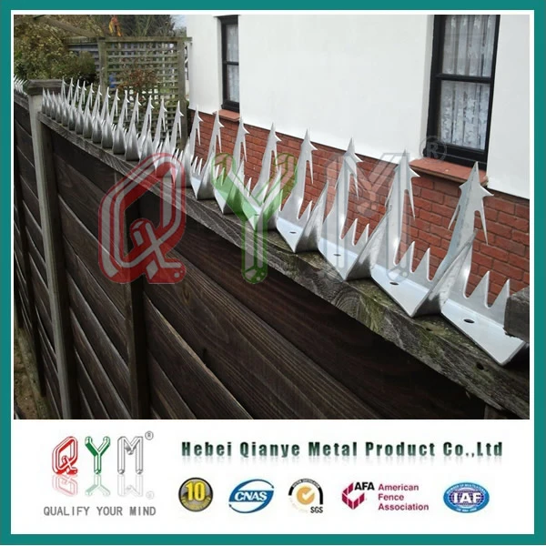 Hot Dipped Galvanized Steel Anti-Climb Spikes on Top of Fence