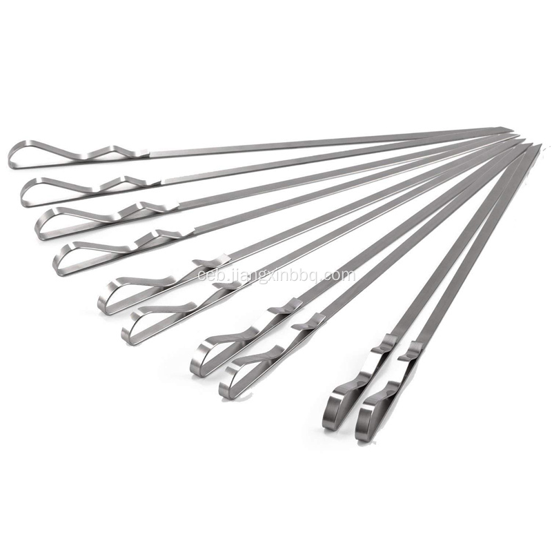 Kabob Skewers 17&quot; Stainless Steel BBQ Barbecue Skewers