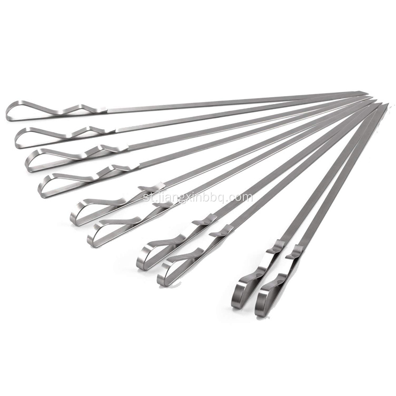 Li-skewers tsa Kabob 17&quot; tsa Steel Stainless BBQ Barbecue Skewers