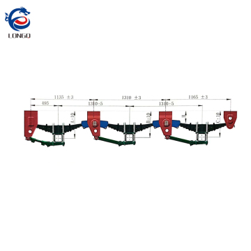 Top American Tandem 3 Axle Trailer Suspension with Leaf Spring - Mechanical Underslung