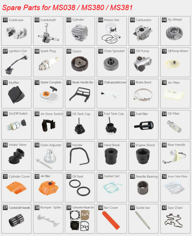 stihl MS038 MS 380 MS381 chainsaw spares