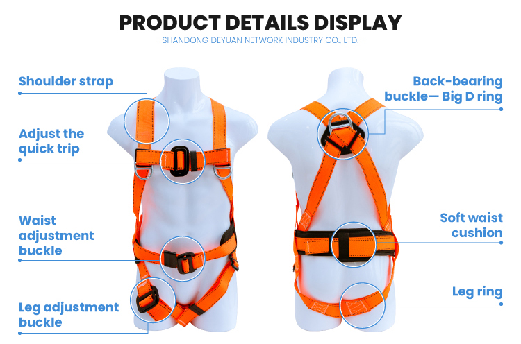 Hot sale construction scaffolding industrial safety working d ring adjustable safety belt