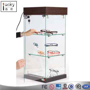 Rock display glasses display big three tier shelf acrylic cabinet