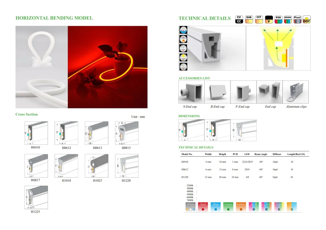 Neon Strip Light 120LED LED Strip DC12 Non-Waterproof Strip Neon with CE Certificate